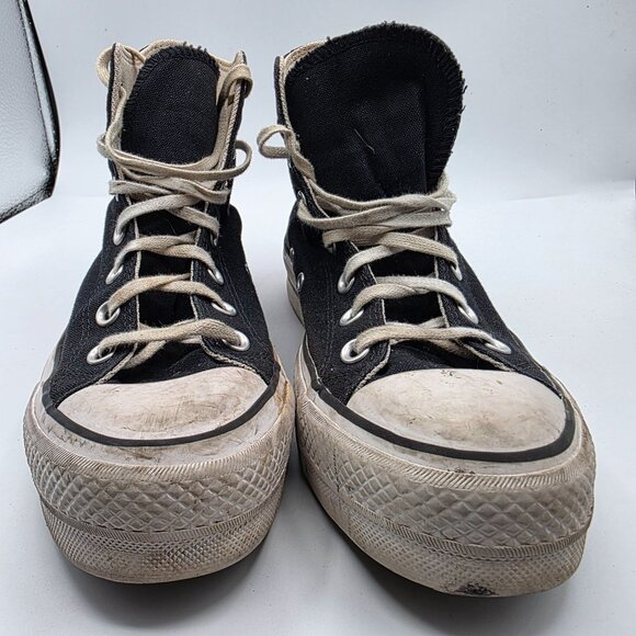 Converse Chuck Taylor Lift High Womens Size 7 Black Platform Shoes Casual Walkin - Picture 2 of 13
